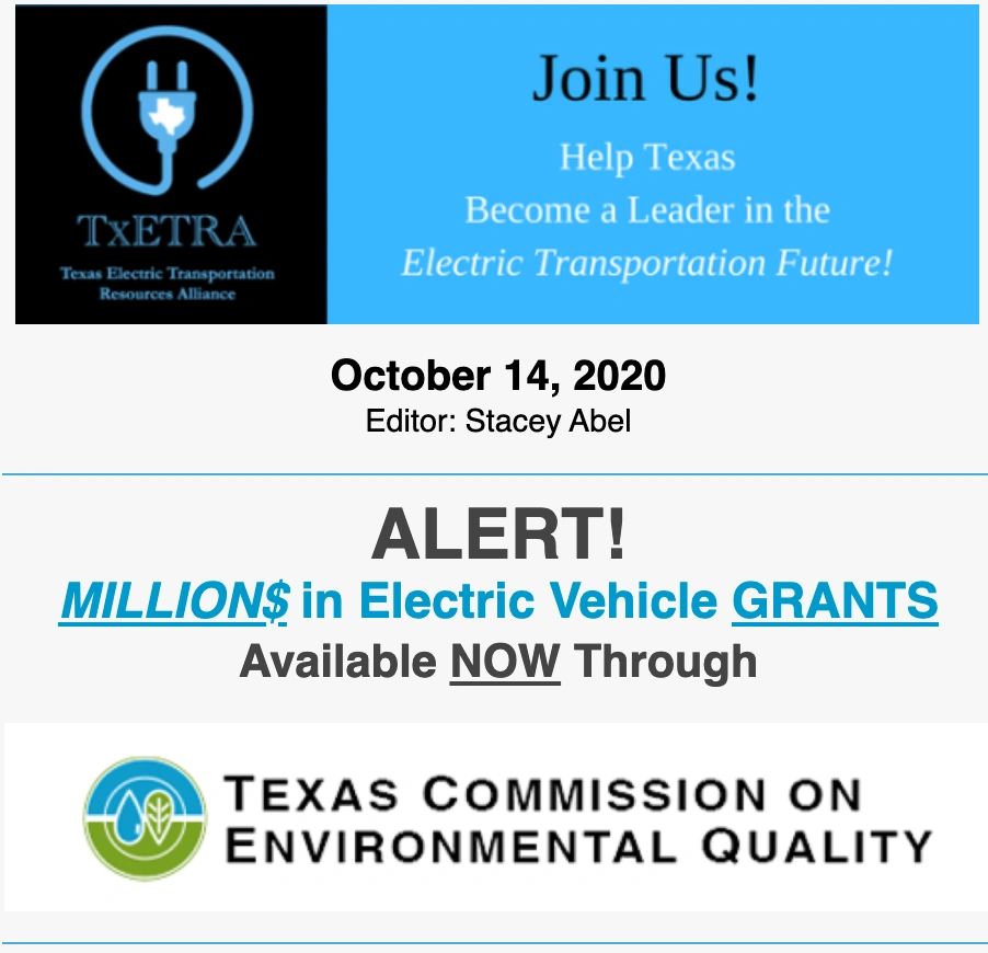 Millions in EV Grants Available at TCEQ